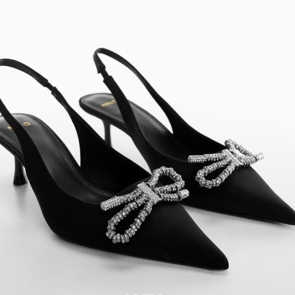 Mango SHOES WITH RHINESTONE BOW DETAIL